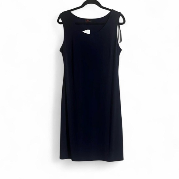 JM Studio by John Meyer Dress Sz L Elegant Navy Sleeveless Office Closet Staple - Picture 1 of 8